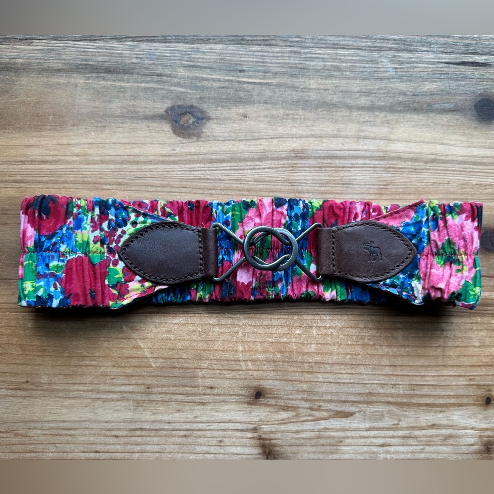 ABERCROMBIE & FITCH Women’s Floral Stretch Belt S M Y2K 90s Cottagecore Romantic